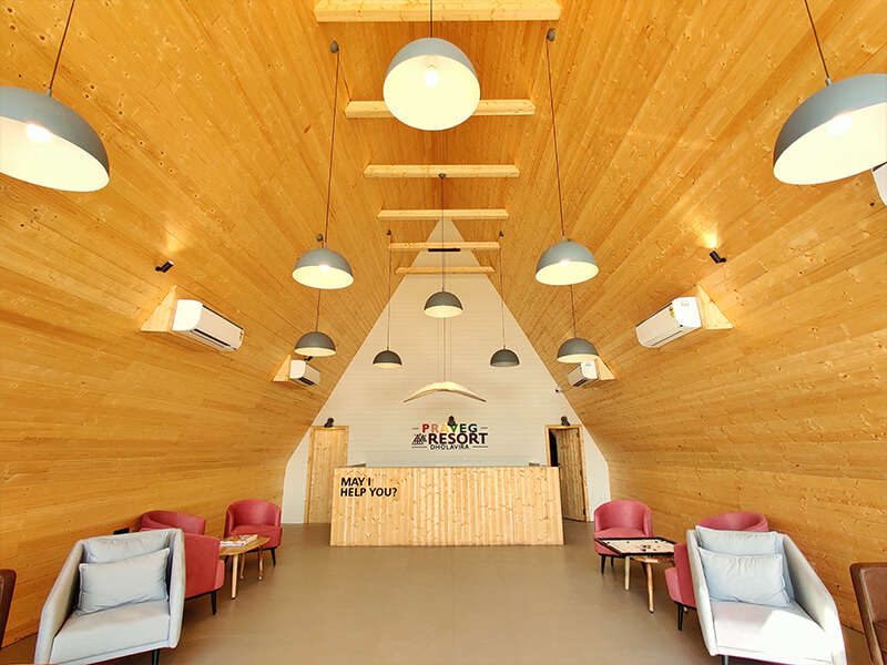 Praveg Resort Dholavira luxury cabin room A-frame design
