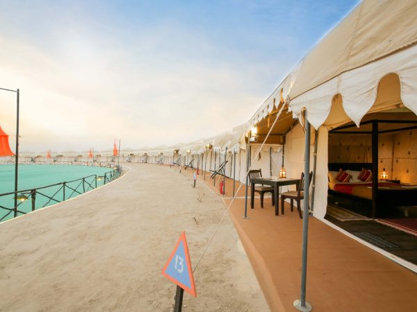 Night view of Rann Utsav Tent City, Dhordo